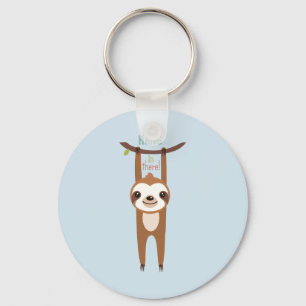 Sloth Hang in There keychain