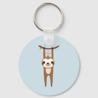 Sloth Hang in There keychain