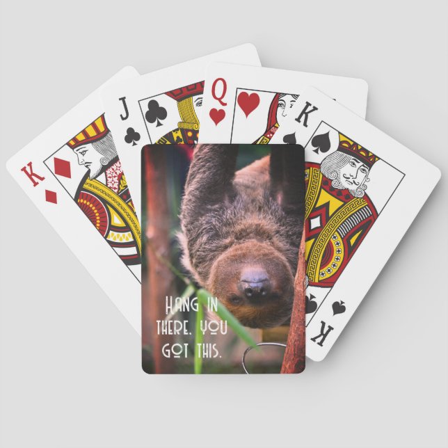 Sloth Hanging Out Funny Deck Of Playing Cards (Back)