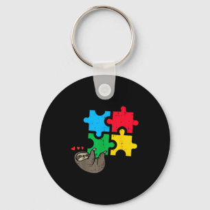 Sloth Hanging Puzzle Cute Autism Awareness Men Wom Key Ring