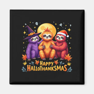 Sloth Happy Hallothanksmas Halloween Thanksgiving  Magnet