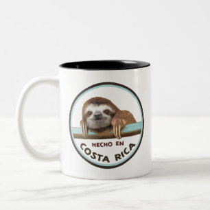Sloth - Hecho en Costa Rica, Pura Vida Two-Tone Co Two-Tone Coffee Mug