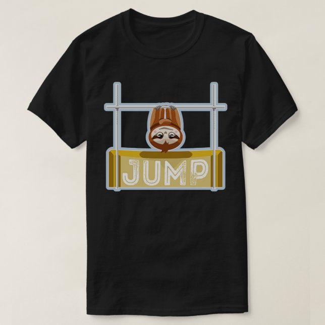 Sloth High Jump Athletics T-Shirt (Design Front)
