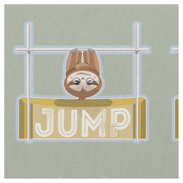 Sloth High Jump Fabric (Close Up)