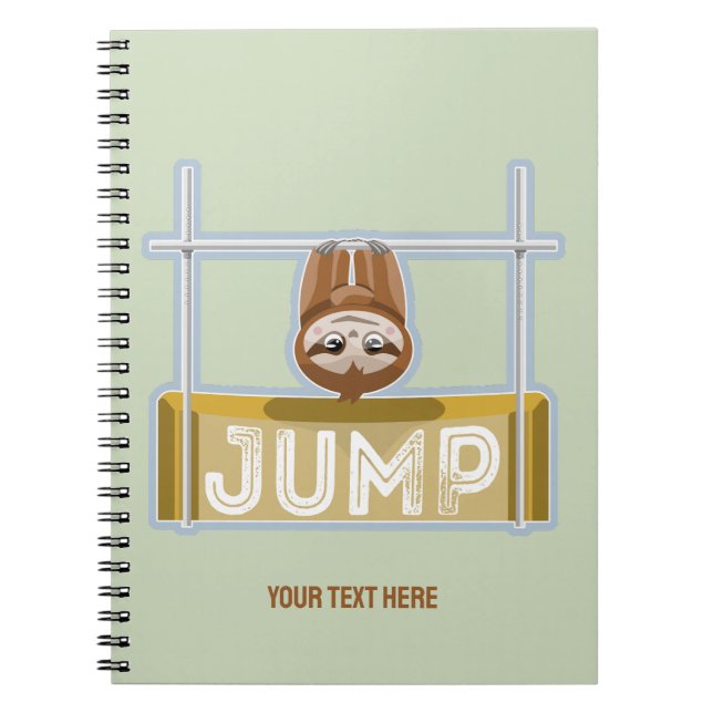 Sloth High Jump Notebook (Front)