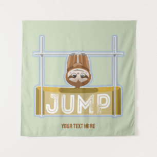 Sloth High Jump Tapestry