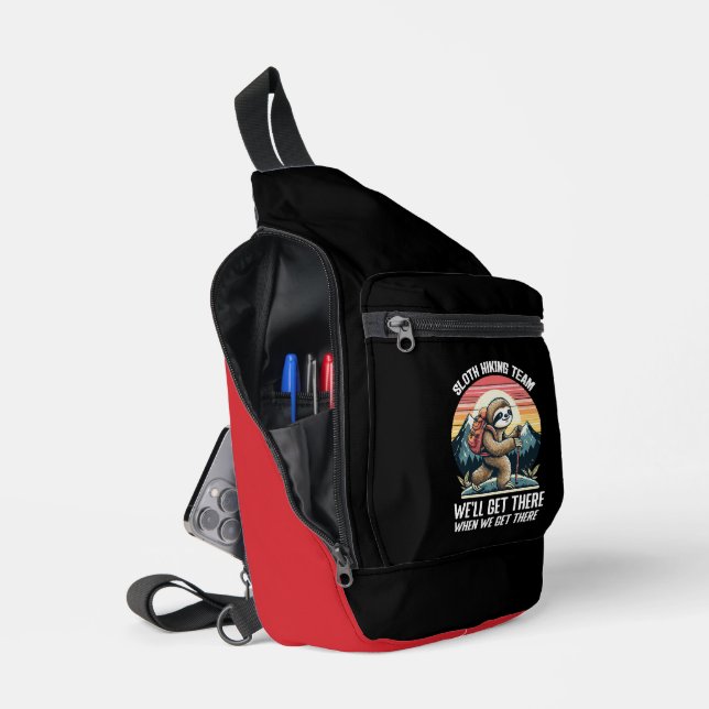 Sloth Hiking Adventure Sling Bag (Open)