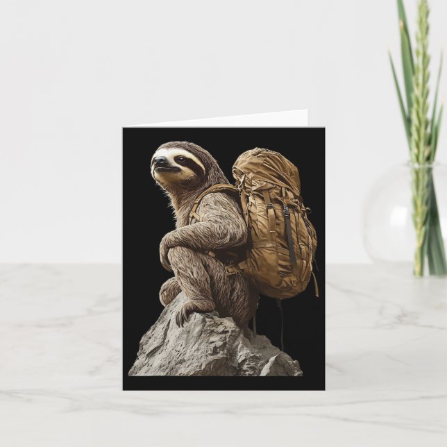 Sloth Hiking  Card (Front)