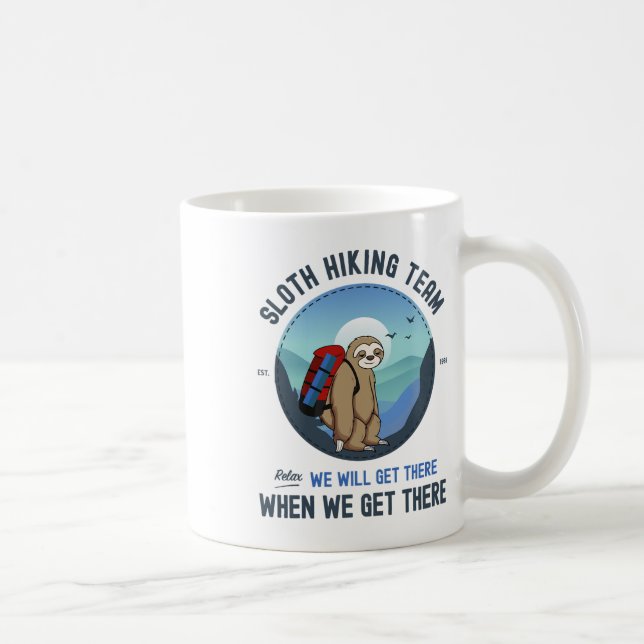 Sloth Hiking  Coffee Mug (Right)