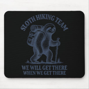 Sloth Hiking Illustration Mouse Pad