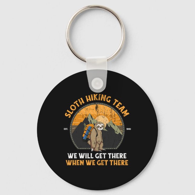 Sloth Hiking Sloth Hiking Team 1  Key Ring (Front)
