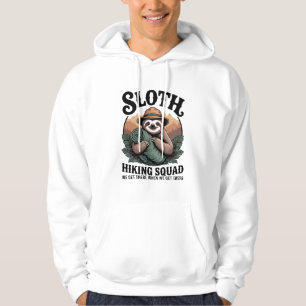 Sloth Hiking Squad Funny Camping Hoodie
