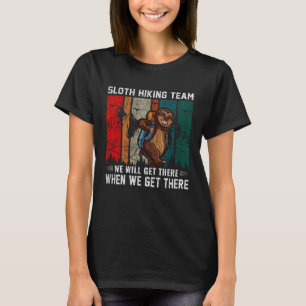Sloth hiking team adventures outdoor camping mount T-Shirt