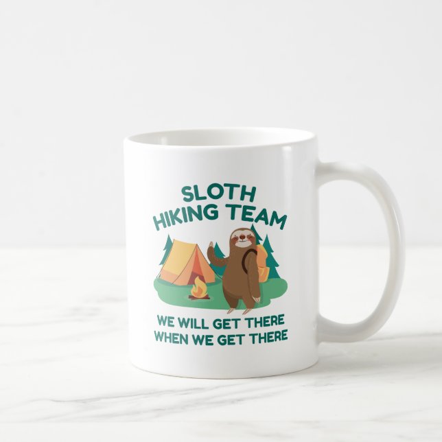 Sloth Hiking Team Coffee Mug (Right)