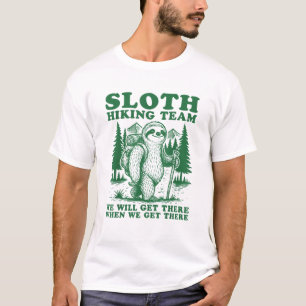 Sloth Hiking Team Funny Hiker Mountain Hiking Club T-Shirt
