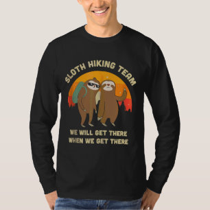 Sloth Hiking Team Funny Vintage 68 T-Shirt