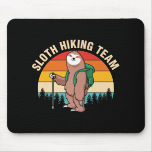 Sloth Hiking Team Sloth Adventure Hiking Mouse Pad