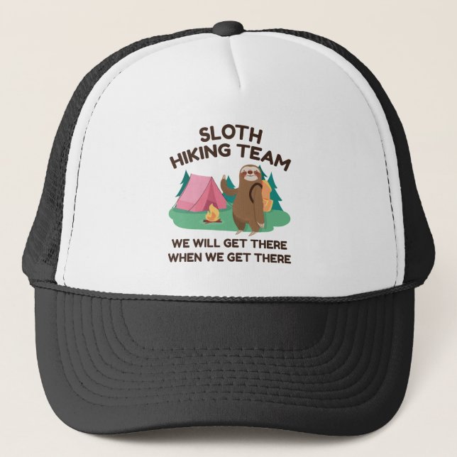 Sloth Hiking Team Trucker Hat (Front)