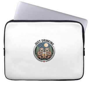 Sloth Hiking with Drinking Team Laptop Sleeve
