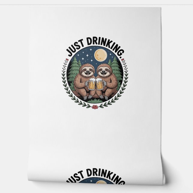 Sloth Hiking with Drinking Team Wallpaper (Unrolling)