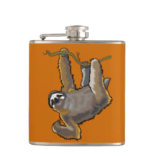 sloth hip flask