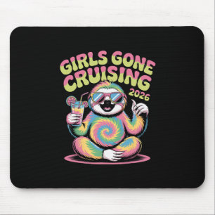 Sloth Hippie Girls Gone Cruising 2026 Cruise Vacat Mouse Pad