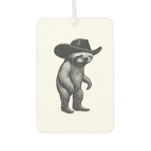 Sloth Howdy Sloth Car Air Freshener