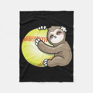 Sloth Hugging Ll Cute Girl Softll  Fleece Blanket