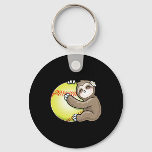 Sloth Hugging Ll Cute Girl Softll  Key Ring