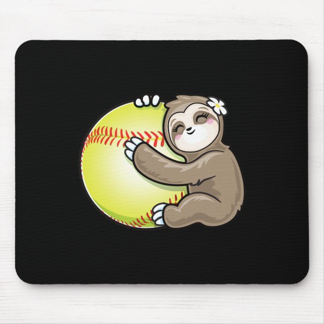 Sloth Hugging Ll Cute Girl Softll  Mouse Pad (Front)
