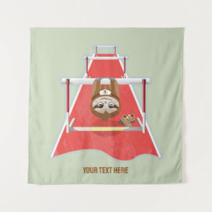 Sloth Hurdles race atheletics Tapestry