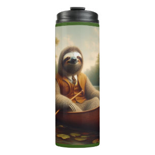 Sloth In A Canoe Thermal Tumbler