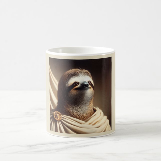 Sloth in Ancient Rome Coffee Mug (Center)
