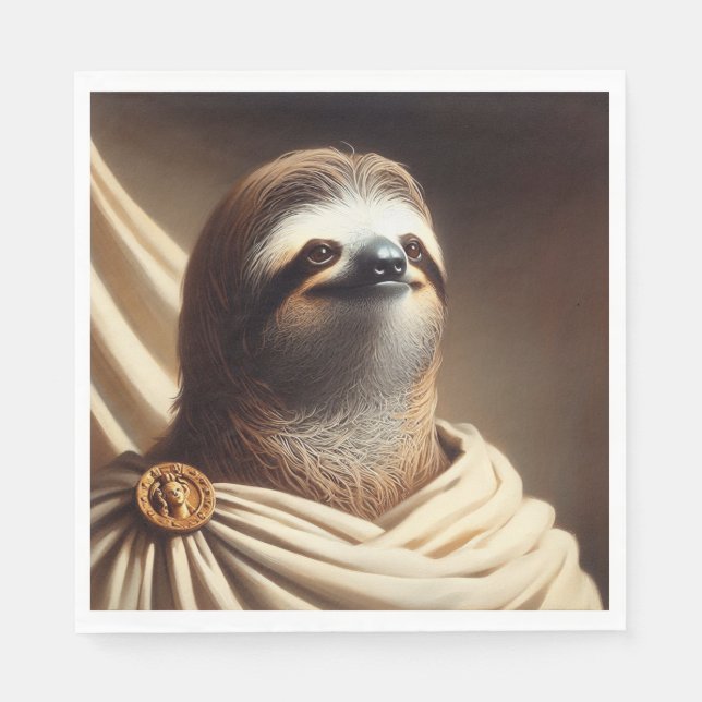 Sloth in Ancient Rome Napkin (Front)