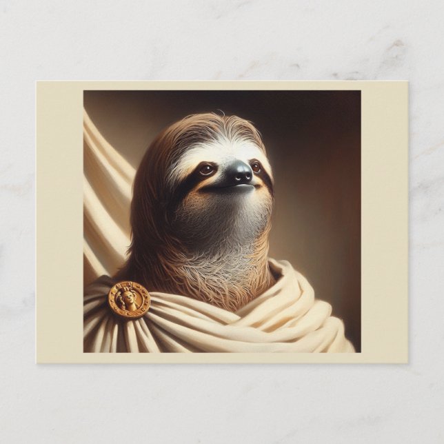 Sloth in Ancient Rome Postcard (Front)