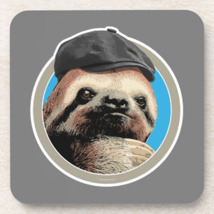 Sloth (in Baker Boy hat) Coaster