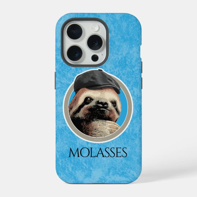 Sloth (in Baker Boy hat) iPhone Case (Back)