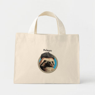 Sloth (in Baker Boy hat) Mini Tote Bag