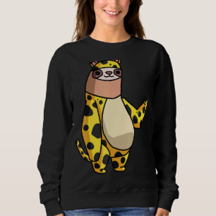 Sloth In Cheetah Costume Not Fast Not Furious Slot Sweatshirt