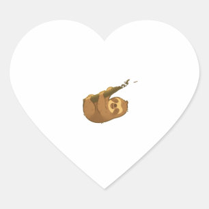 Sloth in his little tree Classic T-Shirt Heart Sticker