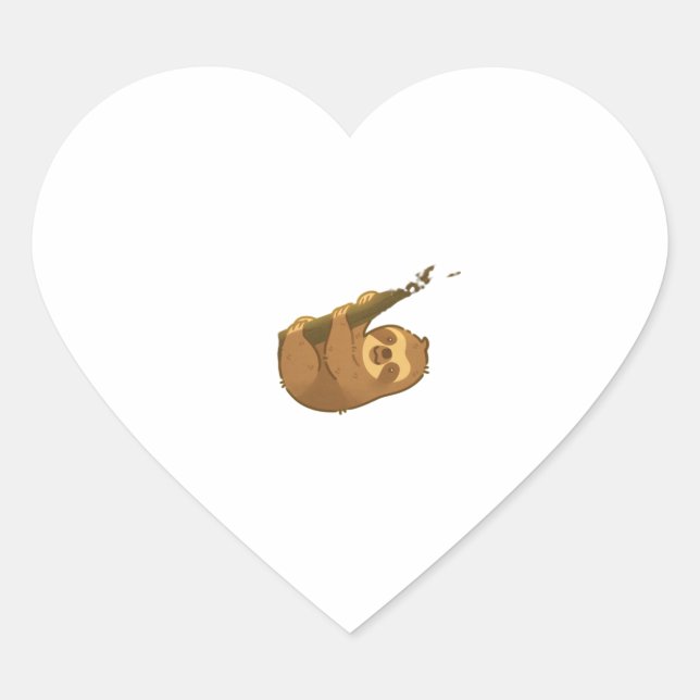 Sloth in his little tree Classic T-Shirt Heart Sticker (Front)