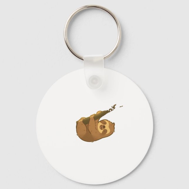 Sloth in his little tree Classic T-Shirt Key Ring (Front)