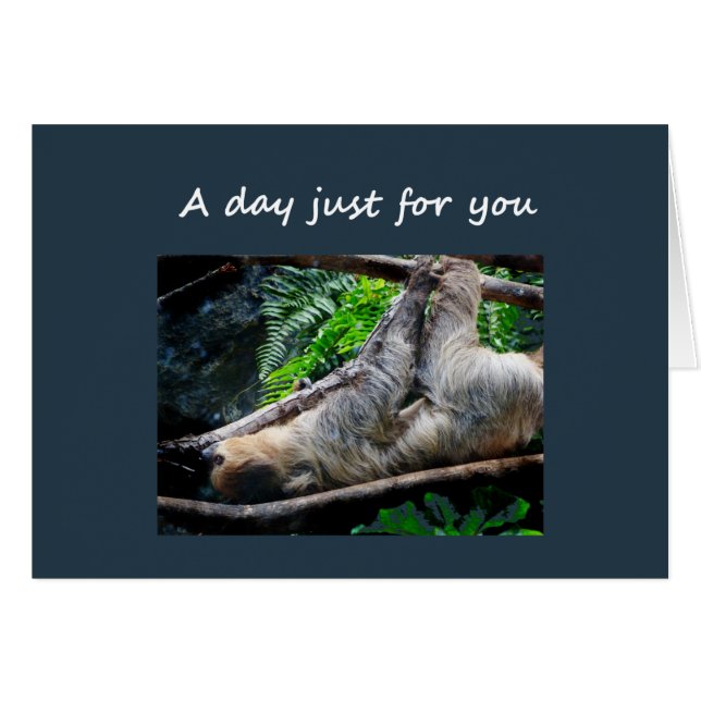 Sloth International Day Relax, Do Nothing Fun (Front Horizontal)