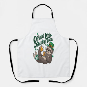 Sloth Irish Drinking St Patrick's Day Apron