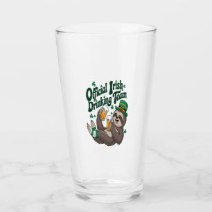 Sloth Irish Drinking St Patrick's Day Glass