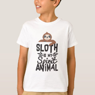 Sloth Is My Spirit Animal Funny Cute Quote T Shirt