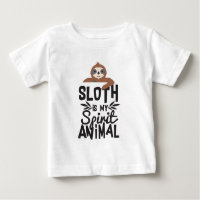 Sloth Is My Spirit Animal Funny Cute Quote T Shirt