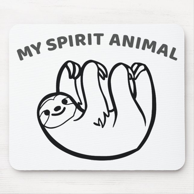 Sloth Is My Spirit Animal Mouse Pad (Front)