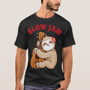 sloth Jams Funny Adorable Cute kawaii Guitar Playe T-Shirt