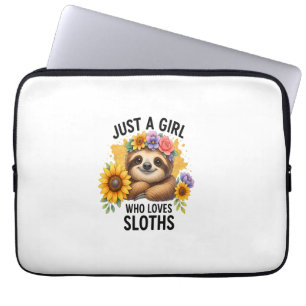 Sloth Just a Girl Who Loves Sloth Laptop Sleeve